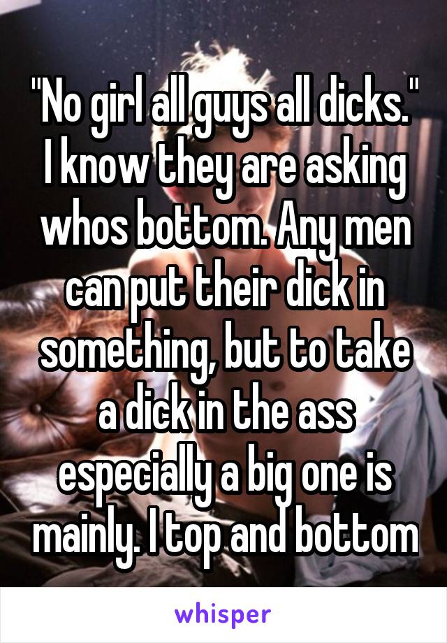 All Men Are Dicks